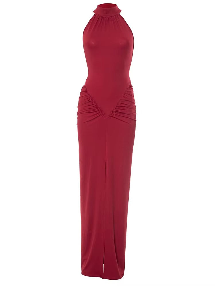 Arora - Maxi Dress met ruches en elegante split