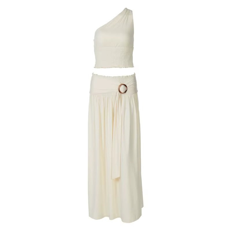 Lily - One-Shoulder Two-Piece Set