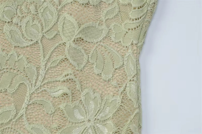 Serena – Lace Halter Mini Dress
