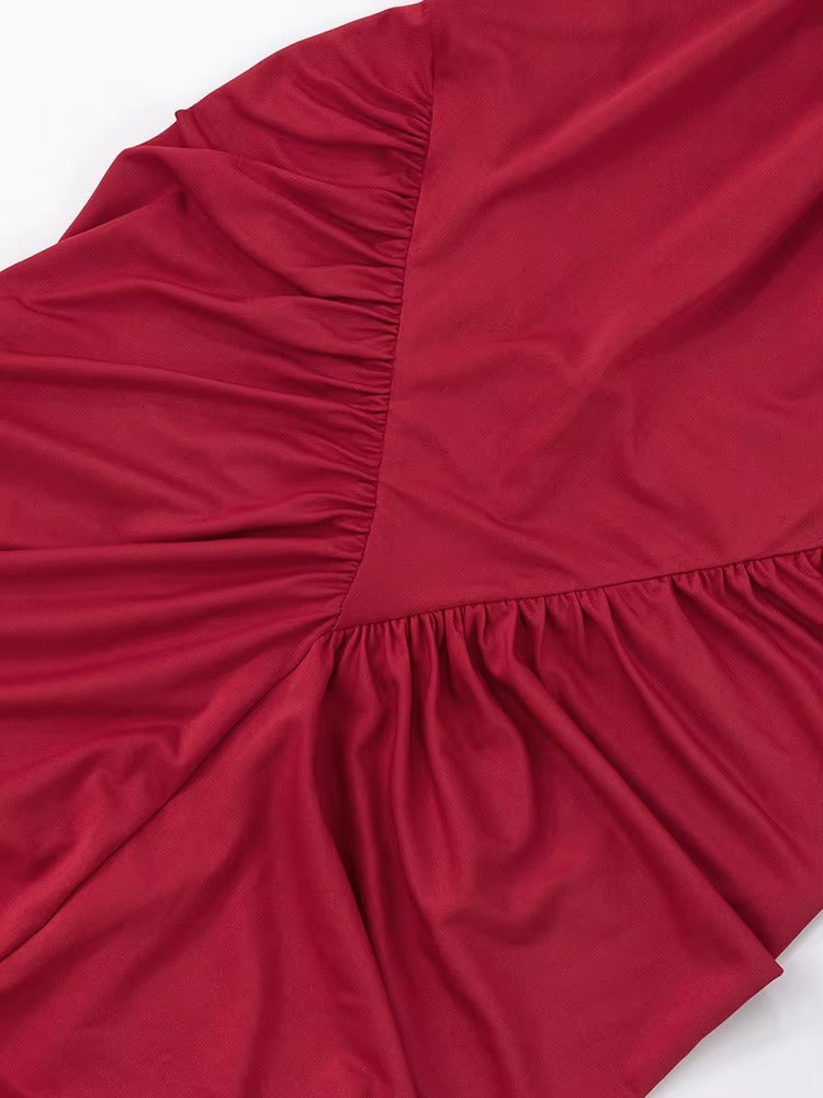 Arora - Maxi Dress met ruches en elegante split