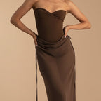 Nova - Strapless Mesh Maxi Dress