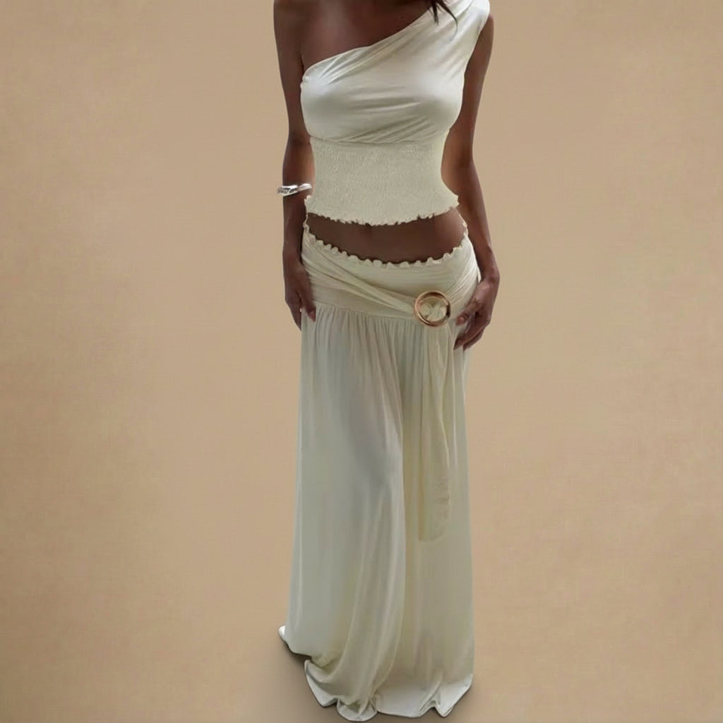 Lily - One-Shoulder Two-Piece Set