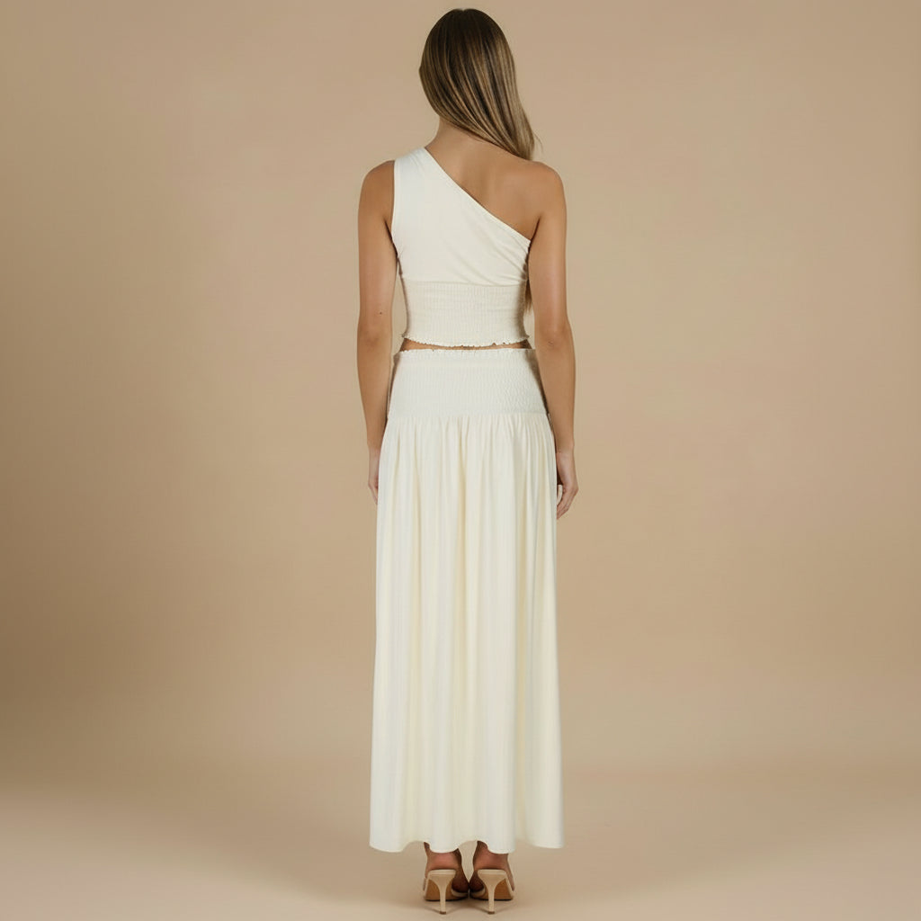 Lily - One-Shoulder Two-Piece Set