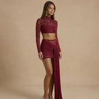 Aria - Lace Mesh Two‑Piece Set