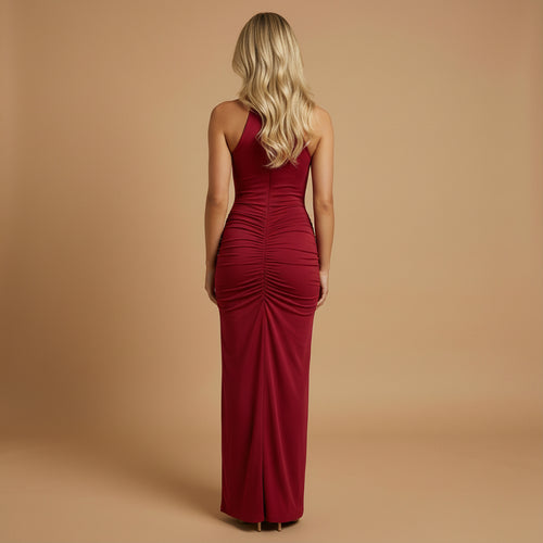 Arora - Maxi Dress met ruches en elegante split
