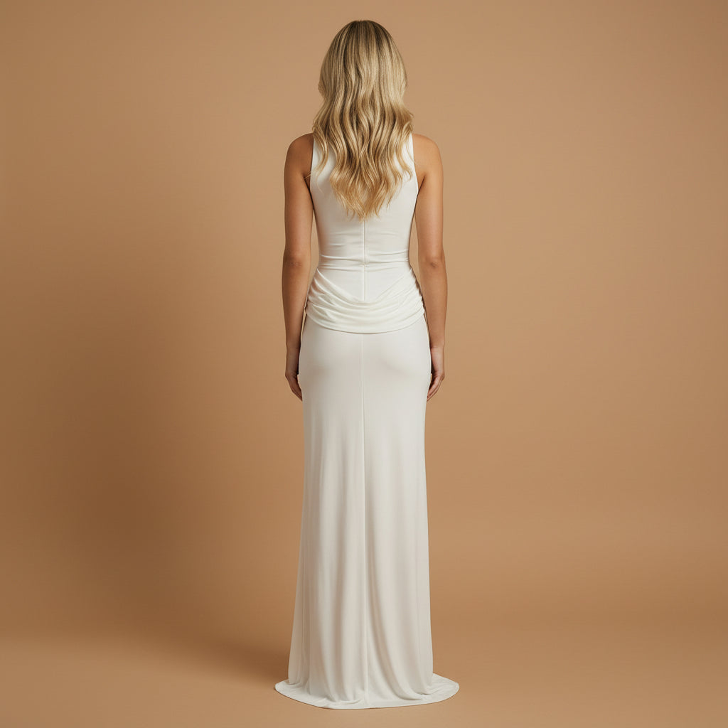 Kelly - De Mouwloze Maxi Dress met hoge split
