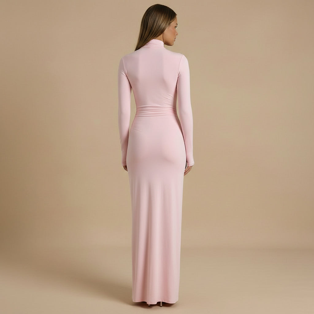 Olivia - Bodycon Maxi Dress met lange mouwen
