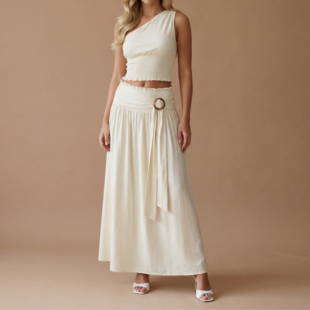 Lily - One-Shoulder Two-Piece Set