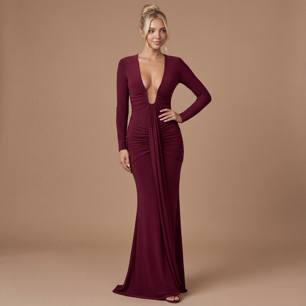 Lorena – V-neck Maxi Dress