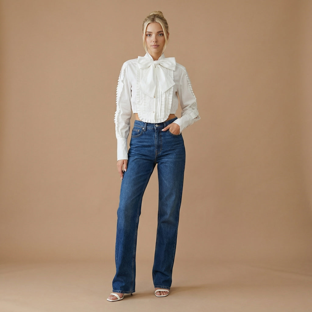 Luna - Elegenat Blouse With Bow detail