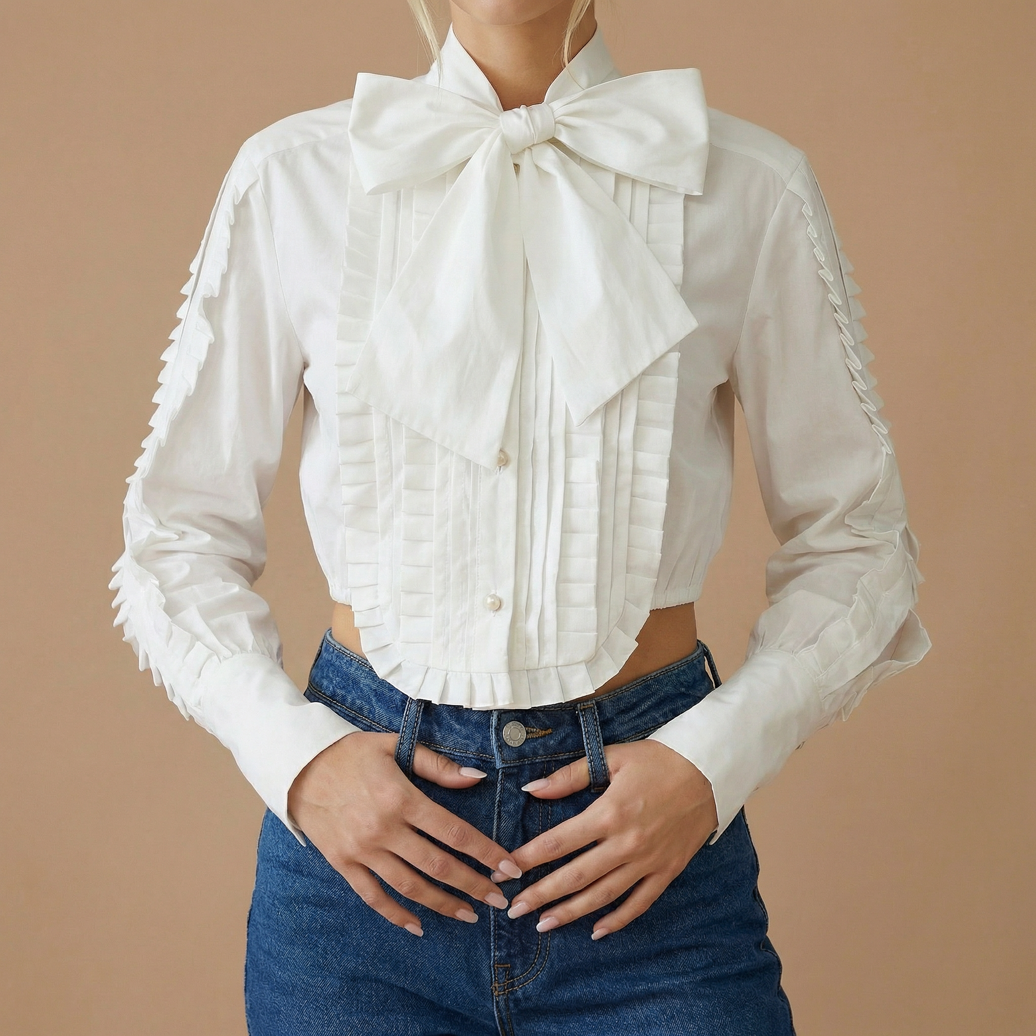 Luna - Elegenat Blouse With Bow detail