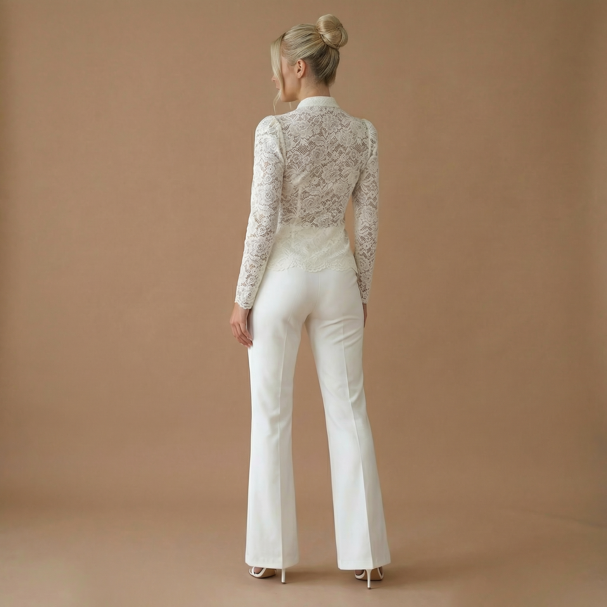 Talia - Elegant White Lace Blouse