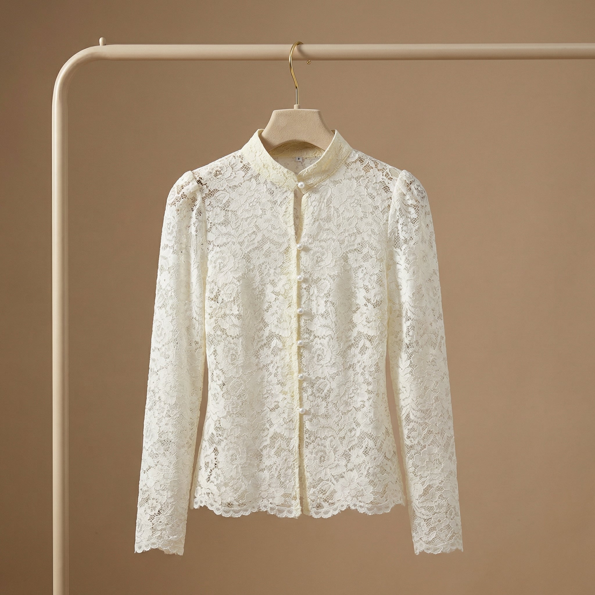 Talia - Elegant White Lace Blouse