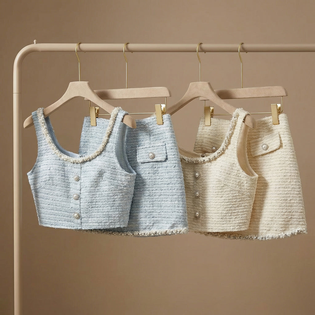 Sofia - Tweed Mini Skirt Set