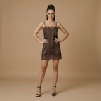 Ayla - Satin Lace Mini Dress