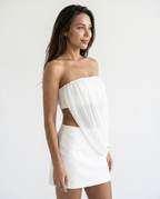 Tharsha Set – Chic Chiffon Top and Mini Skirt