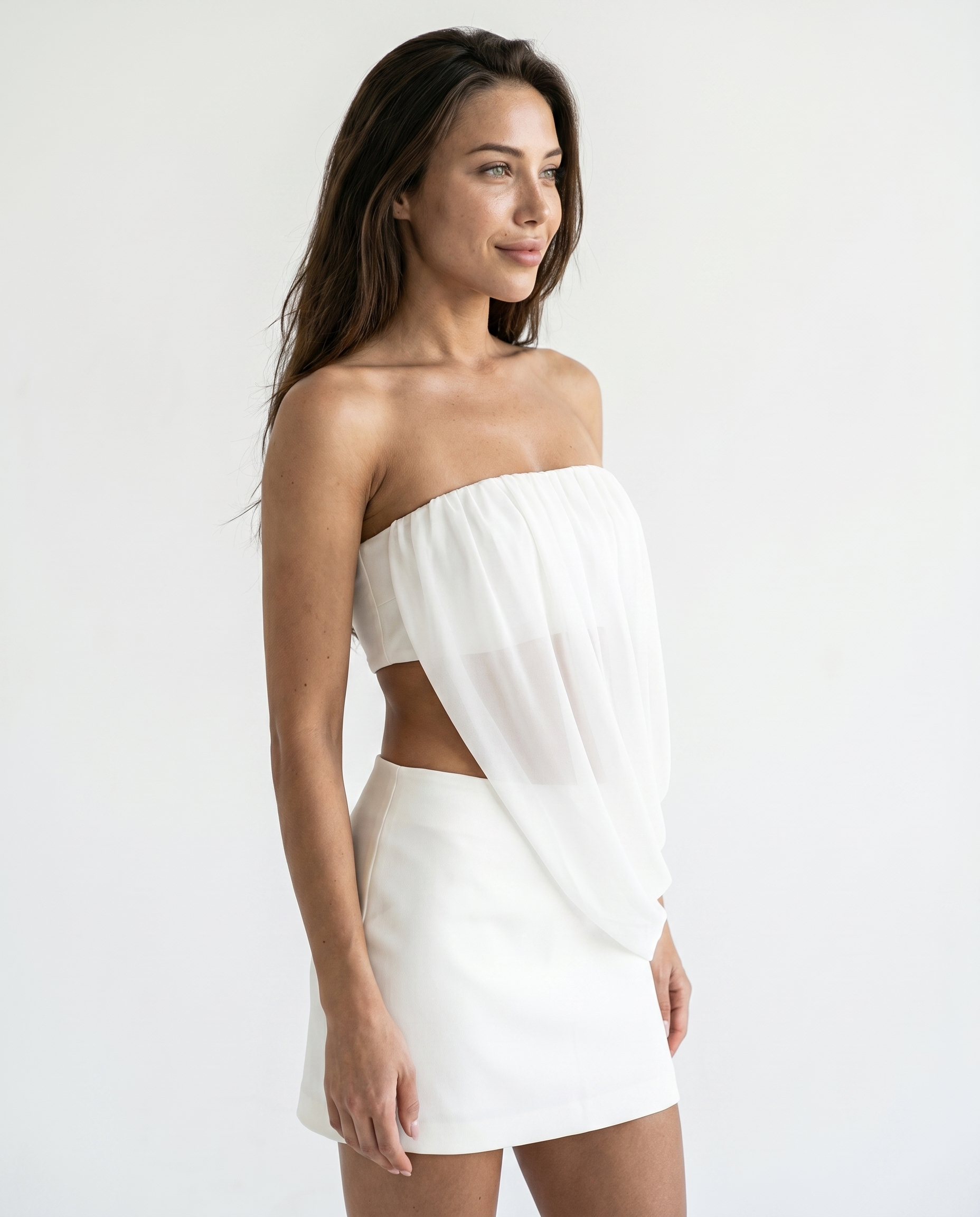Tharsha Set – Chic Chiffon Top and Mini Skirt